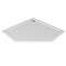 Поддон трапециевидный Пента 100х100х3,5  литьевой мрамор, без сифона, цвет белый