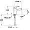 Смеситель для умывальника 100 BRIDGE (без донного клапана) #