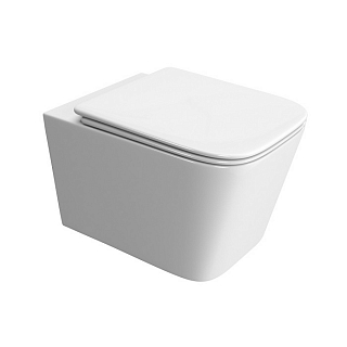 Унитаз подвесной DUE-TOR BB5171CH-TOR/SC смыв торнадо, безободковый, сиденье дюропласт с микролифтом