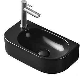 Раковина подвесная UP PS01302PF-R 400х215х120 правая, цвет чёрный матовый