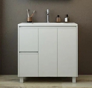 Тумба напольная Вега 80 с умывальником Вега-80, белая