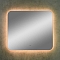 Зеркало Burzhe LED 800х700 (ореольная теплая подсветка, бесконтактный диммируемый овальный сенсор)