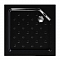 Поддон квадратный акрил Universal Black N AПS-013575 80х80х16, отв.D90, без сифона, цвет чёрный #