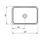 Умывальник накладной CREA 50 RECTANGULAR, 500х350 #
