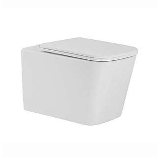 Унитаз подвесной Cube TURBO смыв торнадо, безободковый, с сиденьем микролифт
