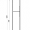 Шкаф-колонна Рико подвесной, белый/ясень 1A216603RIB90 