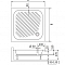 Душевой поддон квадрат B/CL-S 80х80х27 ножки, без сифона