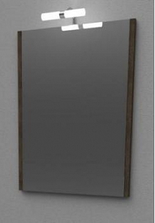 Зеркало "ЭКО-WOOD" 55 с подсветкой, цвет дуб тёмный РАСПРОДАЖА