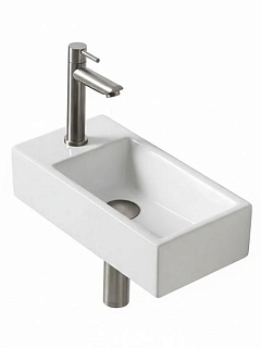 Раковина подвесная UP MINIMO PS01303B-R 405х205х105 левая, белый глянец
