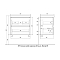 Тумба Тоскана 60 подвесная (2 ящика) с умывальником Фостер-60, дуб сонома светлый