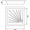 Поддон стальной эмалированный квадрат 90х90х15, слив D50 мм #