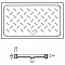 Душевой поддон прямоугольный керамический CR-148 80х140х10 с сифоном