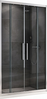 Душевая дверь 150х195 Schwarzer Diamant AG33150H прозрачное стекло, профиль хром