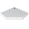Поддон трапециевидный Пента 100х100х3,5  литьевой мрамор, без сифона, цвет белый