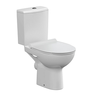 Унитаз-компакт NATURE CLEAN ON безободковый, гориз. выпуск, слив 3/5 л, сиденье Slim микролифт #