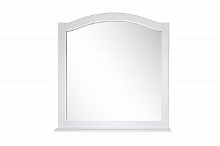 Модерн 105 зеркало с полочкой, цвет патина серебро (белый)