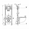 Инсталляция для унитаза OPTIMA HOME OPH00GCi32K Profix, клавиша смыва хром #
