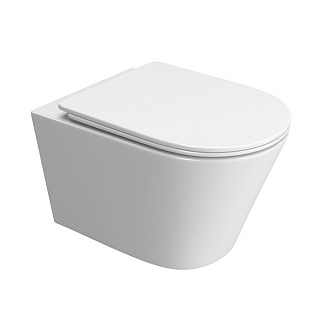 Унитаз подвесной TRE-TOR BB5180CH-TOR/SC смыв торнадо, безободковый, сиденье дюропласт с микролифтом