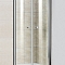 Дверь для душа PA-04 80х185 двухстворчатая распашная, стекло прозрачное, профиль хром