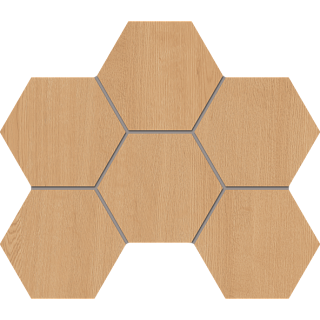 Декор 25х28,5 Мозаика Classic Wood CW04 Hexagon неполированный