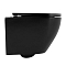 Унитаз подвесной безободковый ESTELLA чёрный, сиденье легкосъёмное дюропласт микролифт