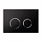 Смывная клавиша Sigma20 двойной смыв, рамка чёрн., кнопка чёрн., кольцо хром глянц.