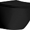 Унитаз подвесной безободковый GR-4411S Black сиденье дюропласт с микролифтом, цвет чёрный глянц ##