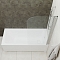 Шторка на ванну СОЛО 75х140 распашная, стекло прозрачное, профиль хром #