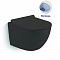 Унитаз Globo VT1-14SMB подвесной безободковый, ультратонкое сиденье soft-close, чёрный матовый АКЦИЯ