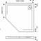 Поддон трапециевидный Пента 90х90х3,5  литьевой мрамор, без сифона, цвет белый
