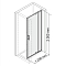 Дверь для душа Berkel 48P05 120х200 распашная, стекло прозрачное, профиль хром