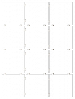 29,8х39,8 1146H Конфетти белый полотно из 12 частей 9,8х9,8