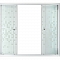 Штора на ванну 2 двери 170 см (белый профиль, стекло мозаика, высота 140 см)