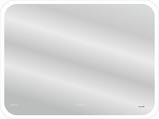 Зеркало LED 070 design pro 100x70 с подсветкой, bluetooth, часы, с антизапотеванием, прямоугольное