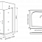 Душевое ограждение квадрат PANDORA CR-80-C-CH 80х80х185 стекло прозрачное 6 мм, профиль хром