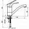 Смеситель для умывальника 110 JUN EVO (поворотный излив 150 мм)