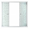 Штора на ванну 2 двери 150 см (белый профиль, стекло мозаика, высота 140 см)