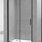 Дверь для душа 8007-1B/130 130х190 прозрачное стекло, чёрный профиль