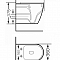 Унитаз подвесной безободковый GR-4455BBLS сиденье дюропласт с микролифтом, цвет чёрный