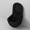 Унитаз подвесной безободковый GR-4455BMS сиденье дюропласт с микролифтом, цвет чёрный матовый ##