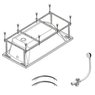 Монтажный комплект ZRU9302786 для ванны BECOOL 180х80