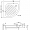 Душевой поддон полукруг BP/CL-S 80х80х27 ножки, без сифона
