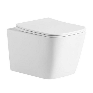 Унитаз подвесной KRAFT-TOR BB7106CH-TOR/SC смыв торнадо, безободковый, сиденье дюропласт с м/лифтом