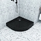Поддон полукруг акрил Classic Black N АПS_013573 80х80х16, отв.D90, без сифона, цвет чёрный #