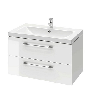 Тумба подвесная LARA 70 с умывальником COMO 70, цвет белый