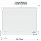 Зеркало LED 070 design pro 80x60 с подсветкой bluetooth часы с антизапотеванием прямоугольное