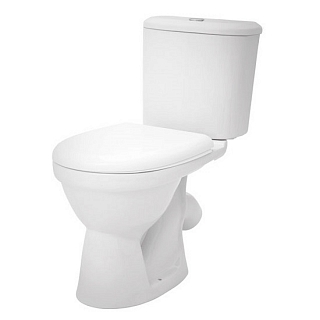 Унитаз-компакт Бореаль косой выпуск, антивсплеск, сиденье полипропилен, арматура 1-режимная