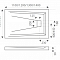 Поддон прямоугольный Атриум 90х120х3,5  литьевой мрамор, без сифона